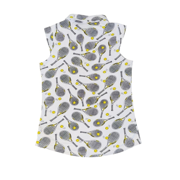 IBKUL Sleeveless 1/4 zip Polo Shirt Small activewear tennis cooling UPF 50 - Picture 5 of 7